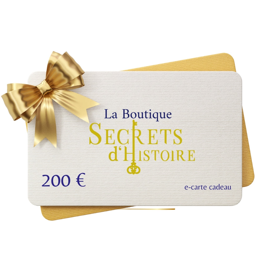 Carte cadeau la boutique Secrets d'Histoire