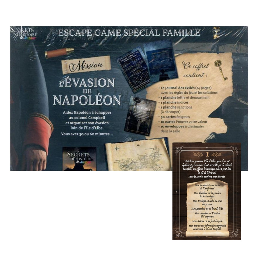 Escape game famille l'évasion de Napoléon
